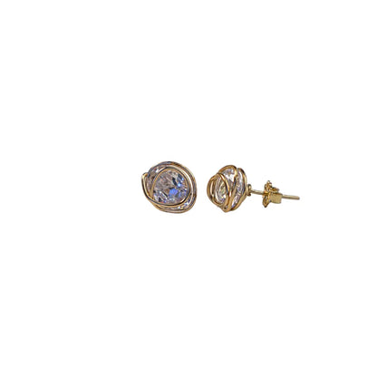 14/20 Yellow Gold-Filled Stud Earring in Topaz - Image #1