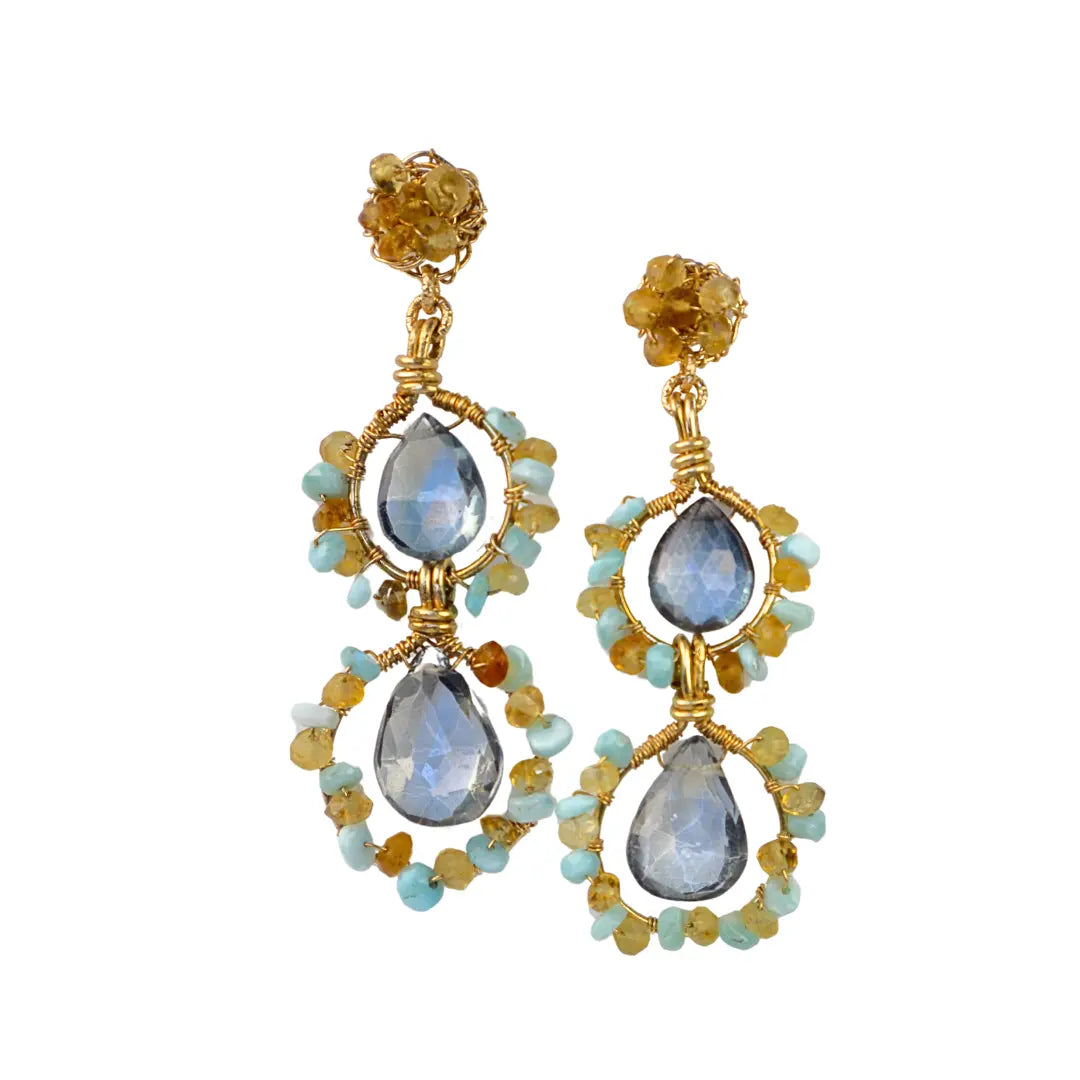 Ocean Citrine Dreams  Earring - Image #4