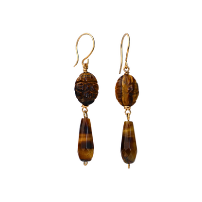 Tiger's Eye  Drops Earrings