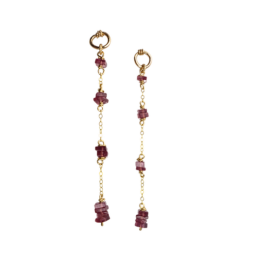 Garnet Cascade Earrings