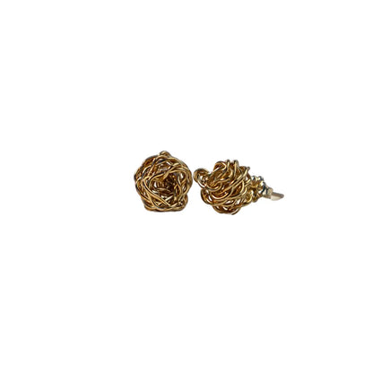 Knot-Inspired 14/20 Yellow Gold-Filled Earrings - Image #2