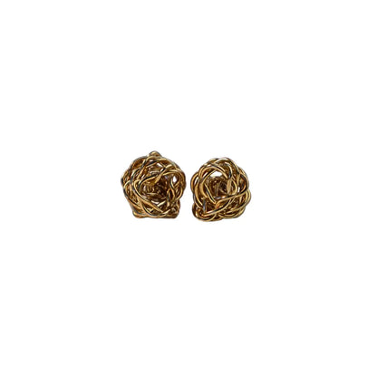 Knot-Inspired 14/20 Yellow Gold-Filled Earrings - Image #3