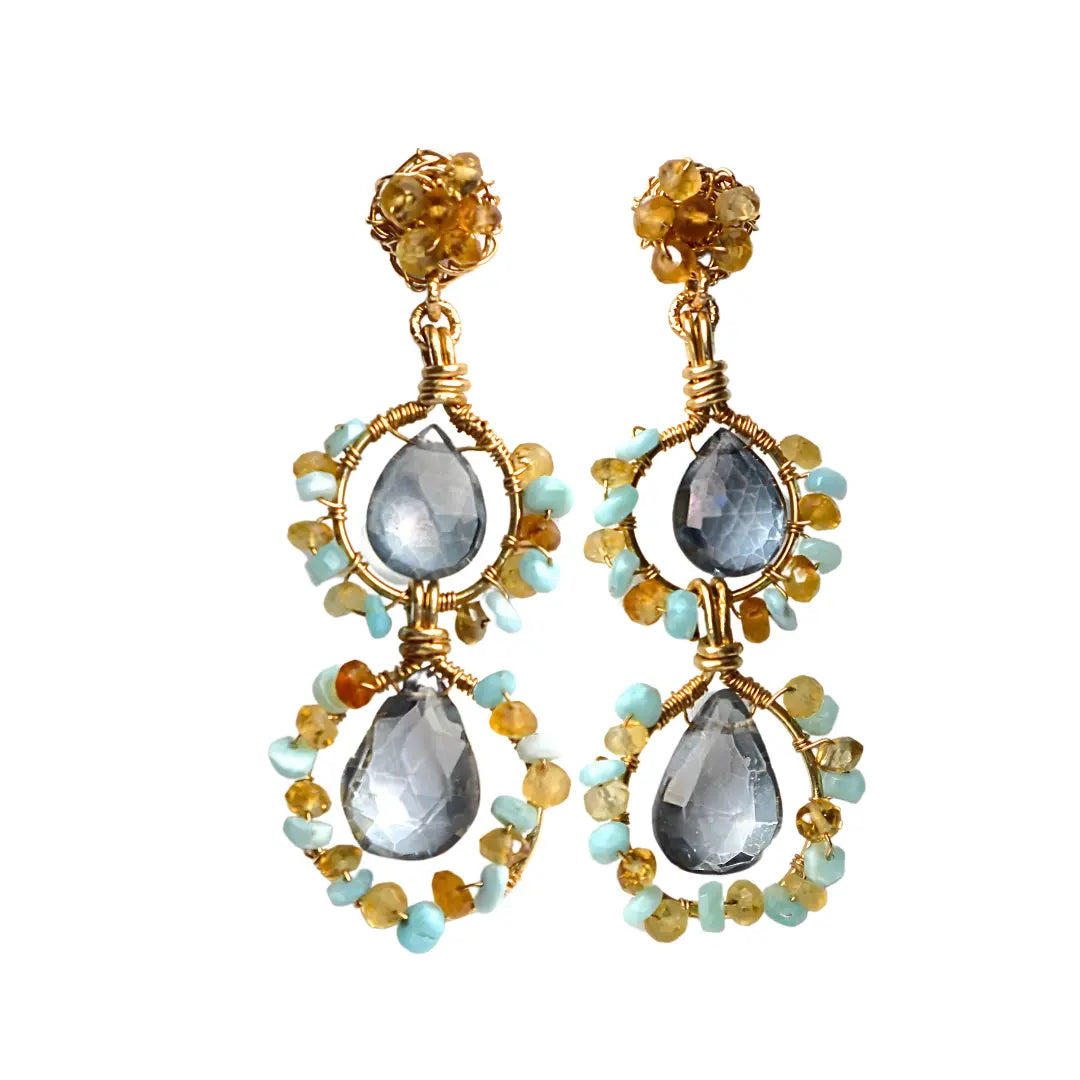 Ocean Citrine Dreams  Earring - Image #3