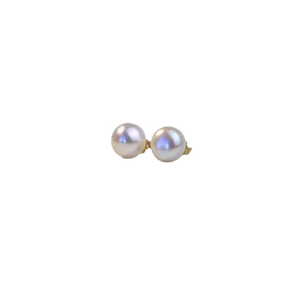 Timeless Elegance: 10mm Classic Pearl Earrings - Image #2