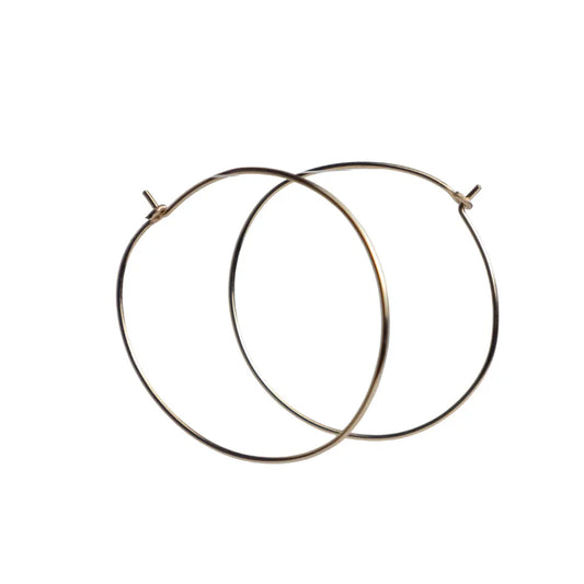 Golden Hoop Elegance Earrings - Image #3