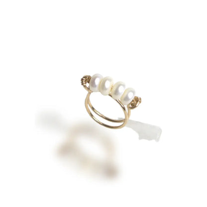 14/20 Yellow Gold-Filled  Ring in Pearl - Image #1