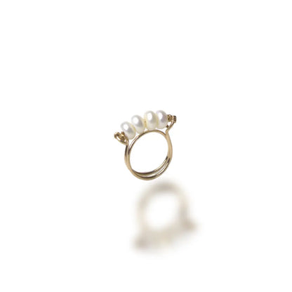 14/20 Yellow Gold-Filled  Ring in Pearl - Image #2