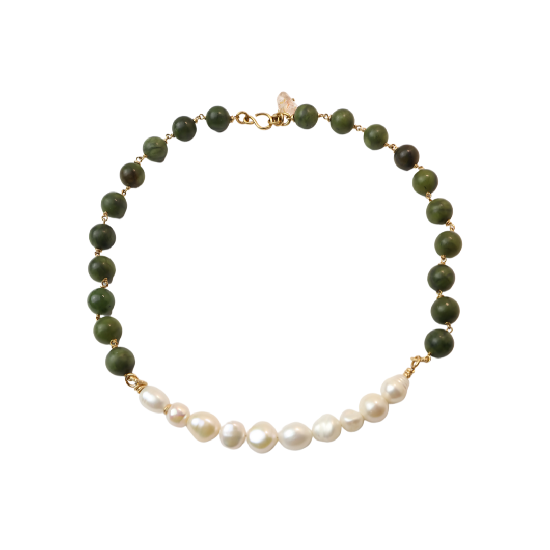 Jade Serenity Pearl Necklace