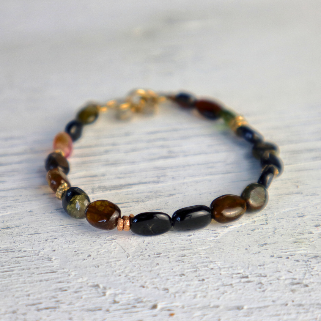 14/20 Yellow Gold-Filled  Bracelet in Tourmaline