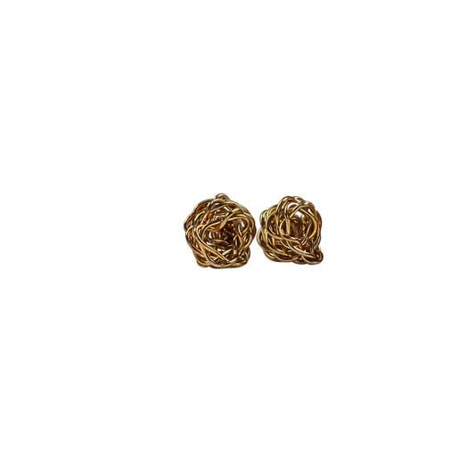 Knot-Inspired 14/20 Yellow Gold-Filled Earrings - Image #1