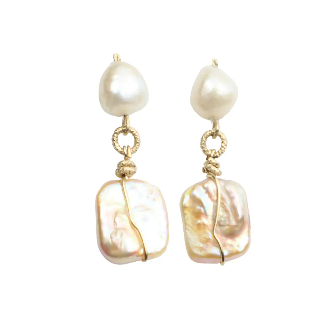 Peach Radiance Earrings - Image #1