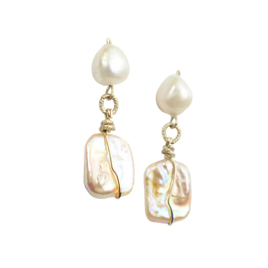 Peach Radiance Earrings - Image #2