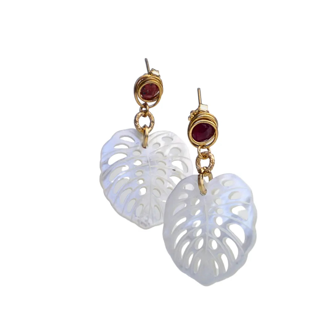 14/20 gold Filled Earring in Tourmaline & Pearl - Image #3