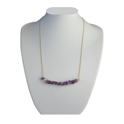 14/20 Yellow Gold-Filled Necklace in Amethyst