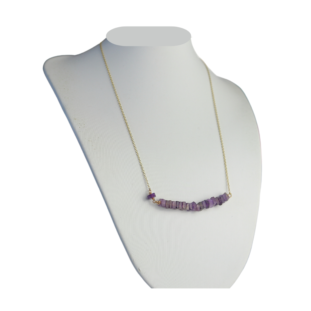 14/20 Yellow Gold-Filled Necklace in Amethyst