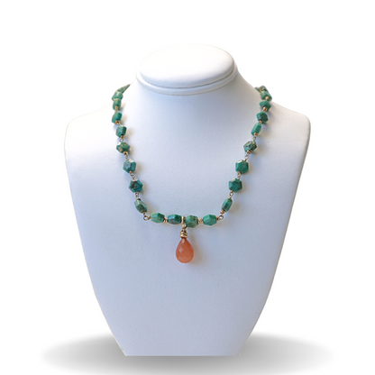 Turquoise & Carmelian Necklace