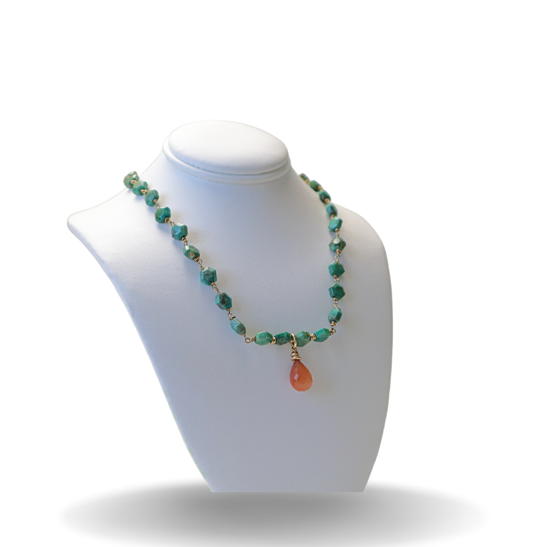 Turquoise & Carmelian Necklace